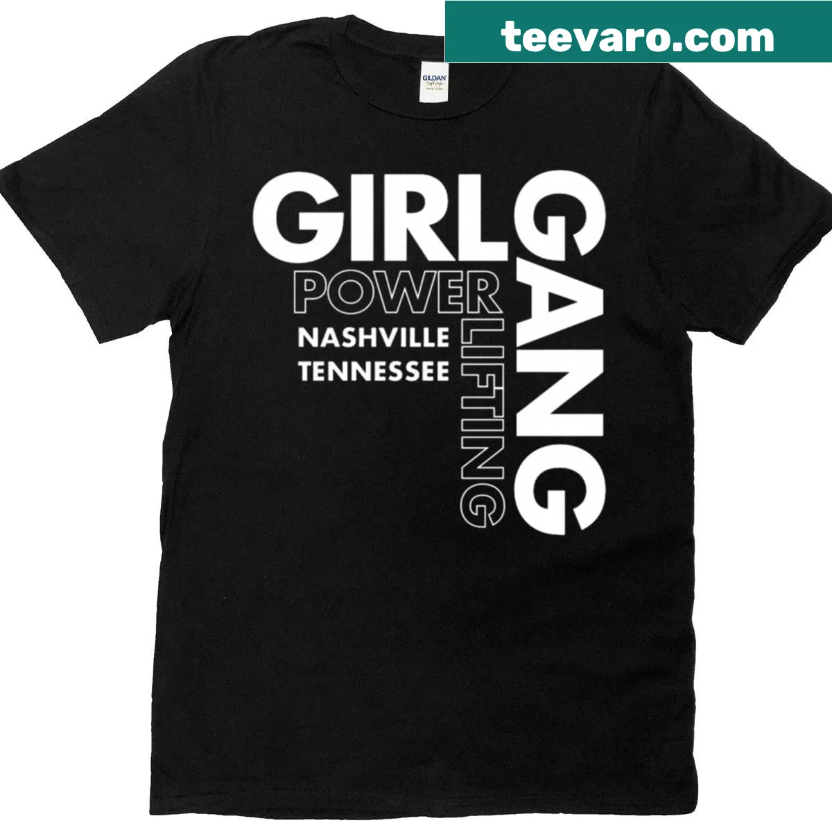 Playful 'Girl Gang' team design T-shirt for women — on a men's t-shirt
