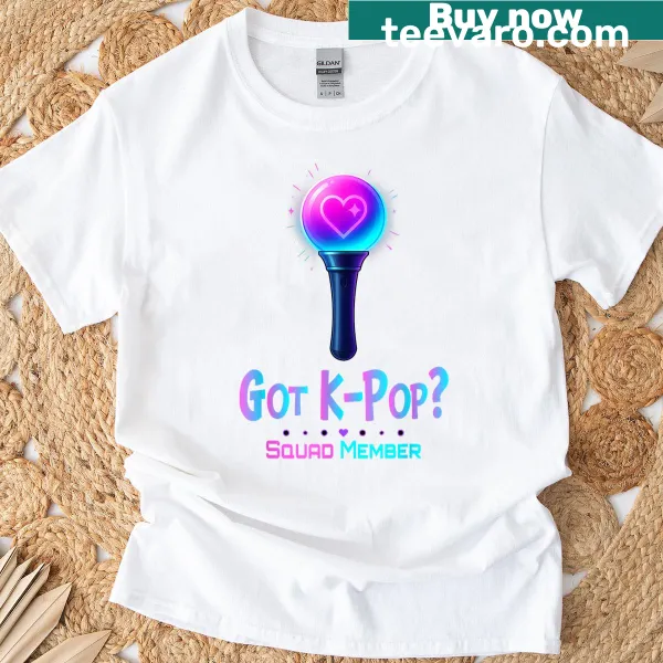 Graphic of a K-pop lightstick on T-shirt