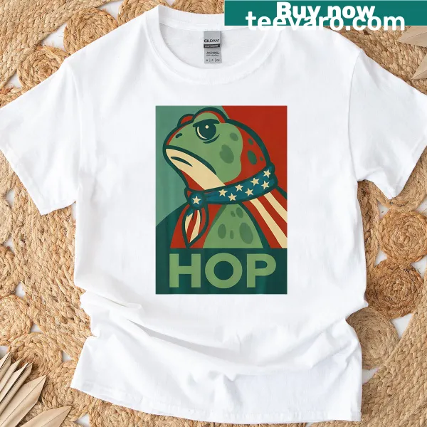 T-shirt featuring a lively frog design celebrating Portland