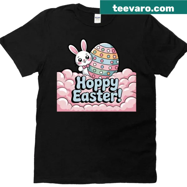 Adorable bunny-themed t-shirt for Easter with playful design