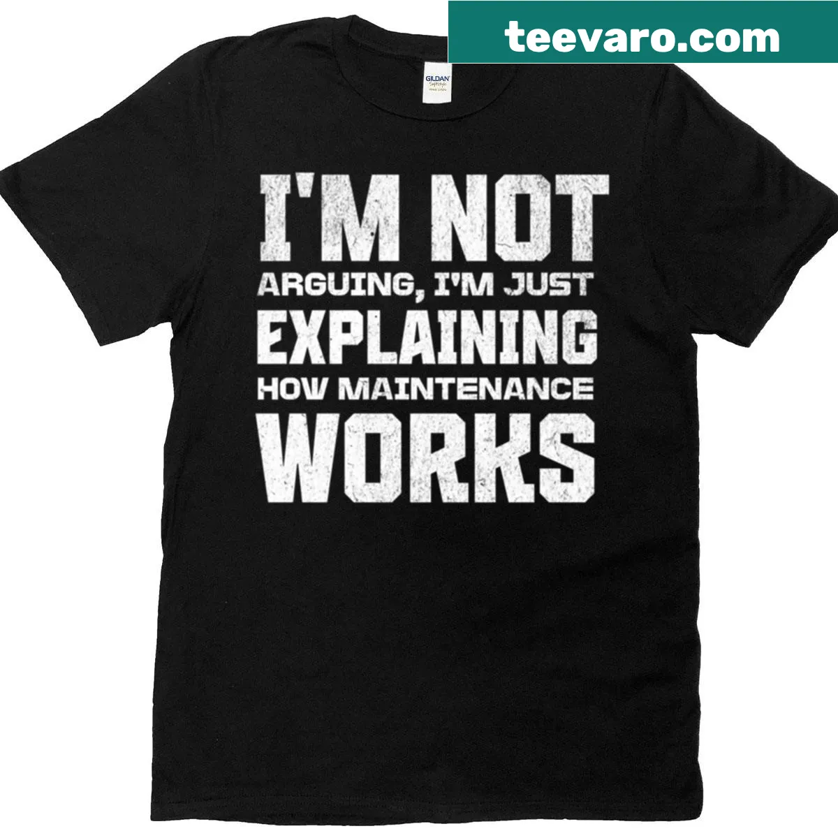 White T-shirt with the phrase 'I’m Not Arguing, I’m Just Explaining' in bold text — on a men's t-shirt