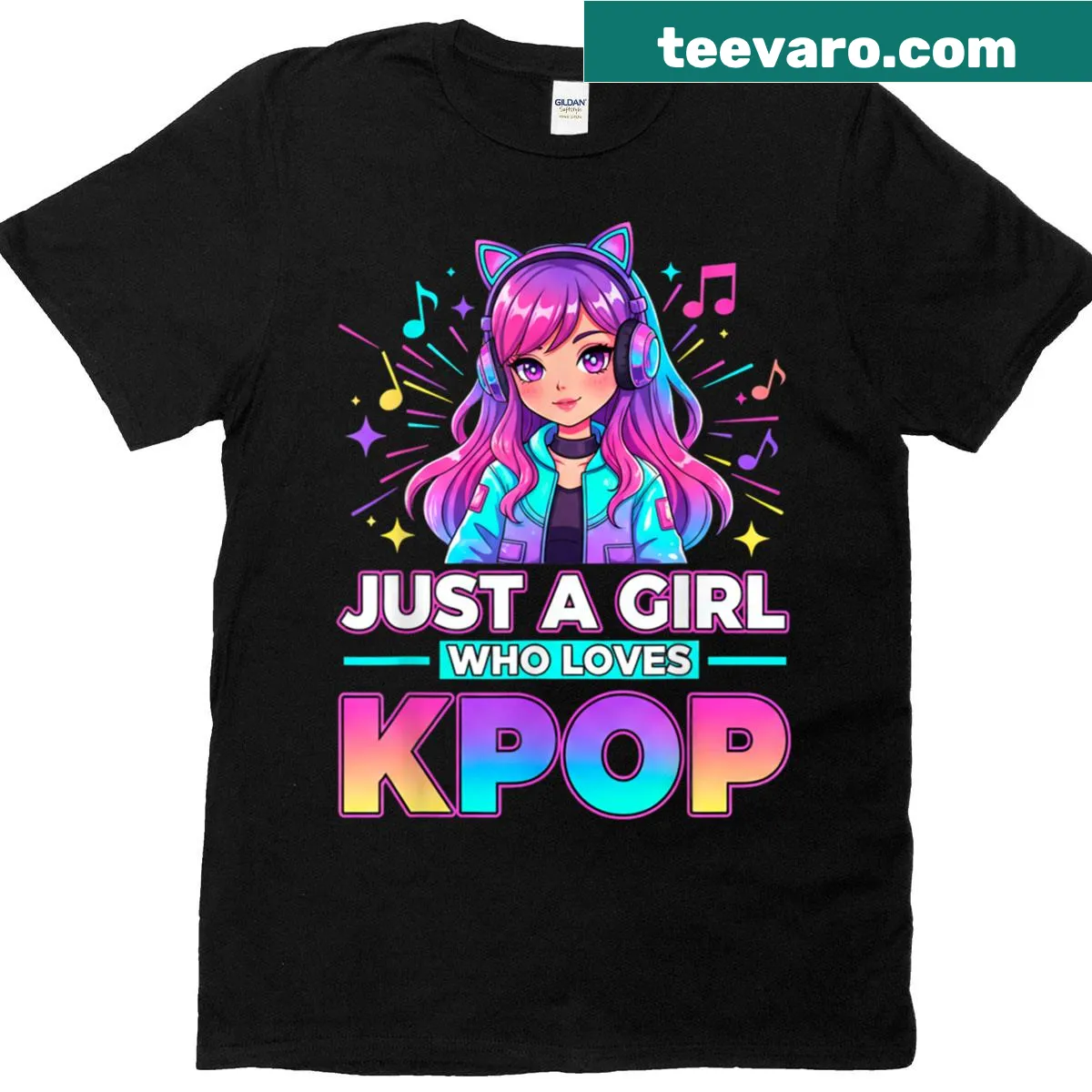 T-shirt featuring a fun message for K-pop fans — on a men's t-shirt