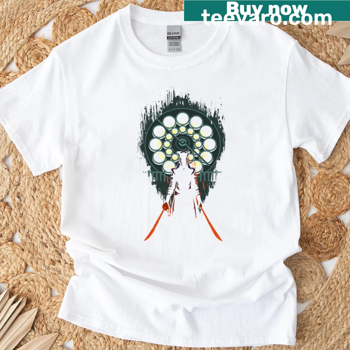 T-shirt featuring Lady Maria of the Astral Clocktower illustration — on a men's t-shirt