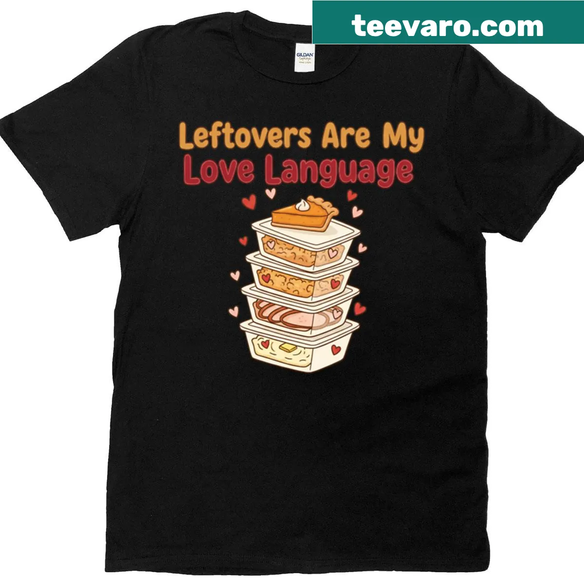 Funny Thanksgiving t-shirt with the phrase about leftovers — on a men's t-shirt