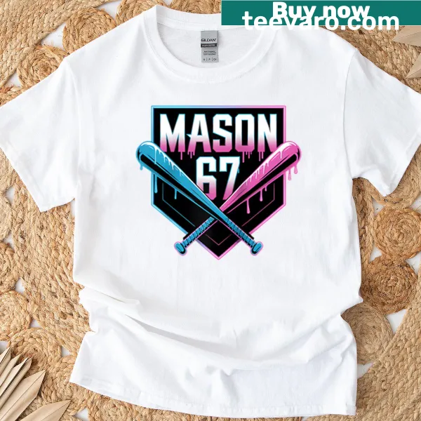 Funny ice cream drip graphic on baseball-style t-shirt