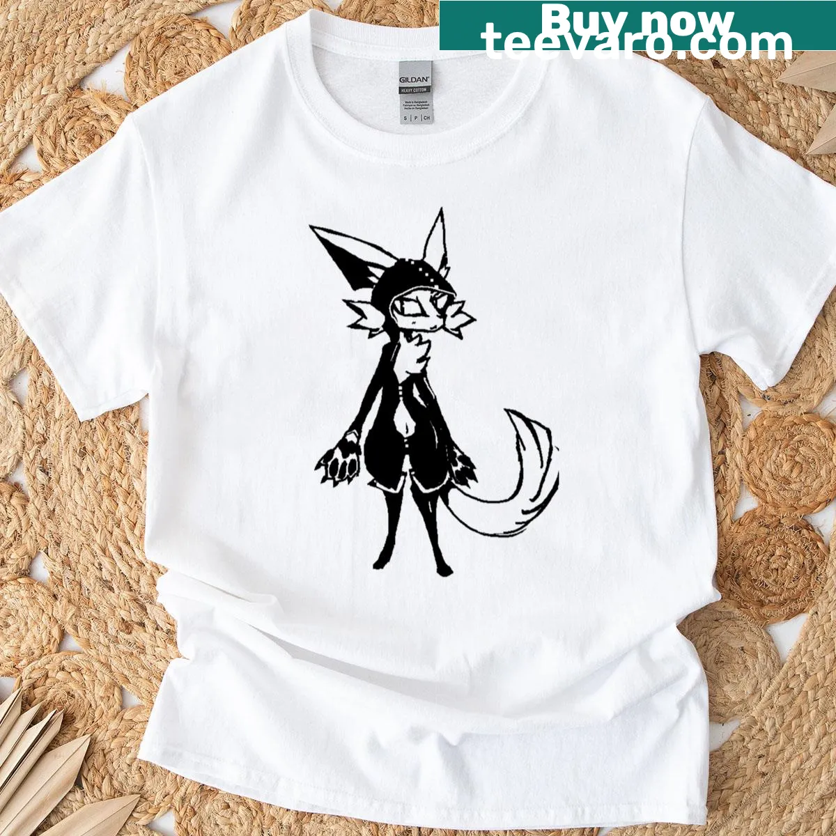 Edgy black ink illustration of a spy on a t-shirt — on a men's t-shirt