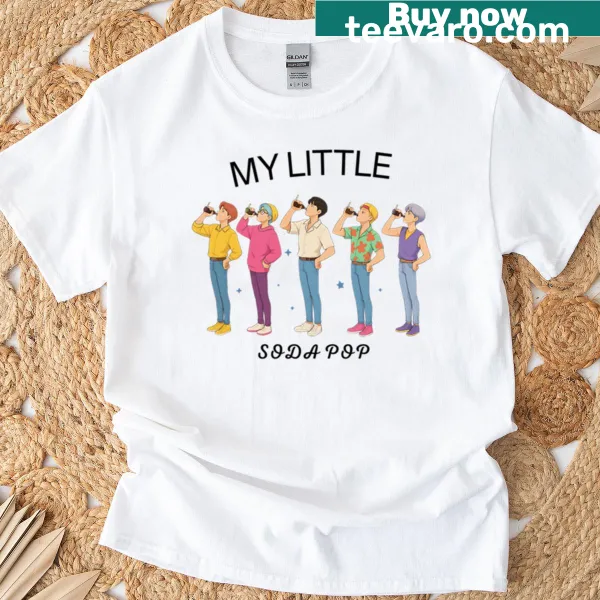 T-shirt featuring a playful soda can graphic with fun text