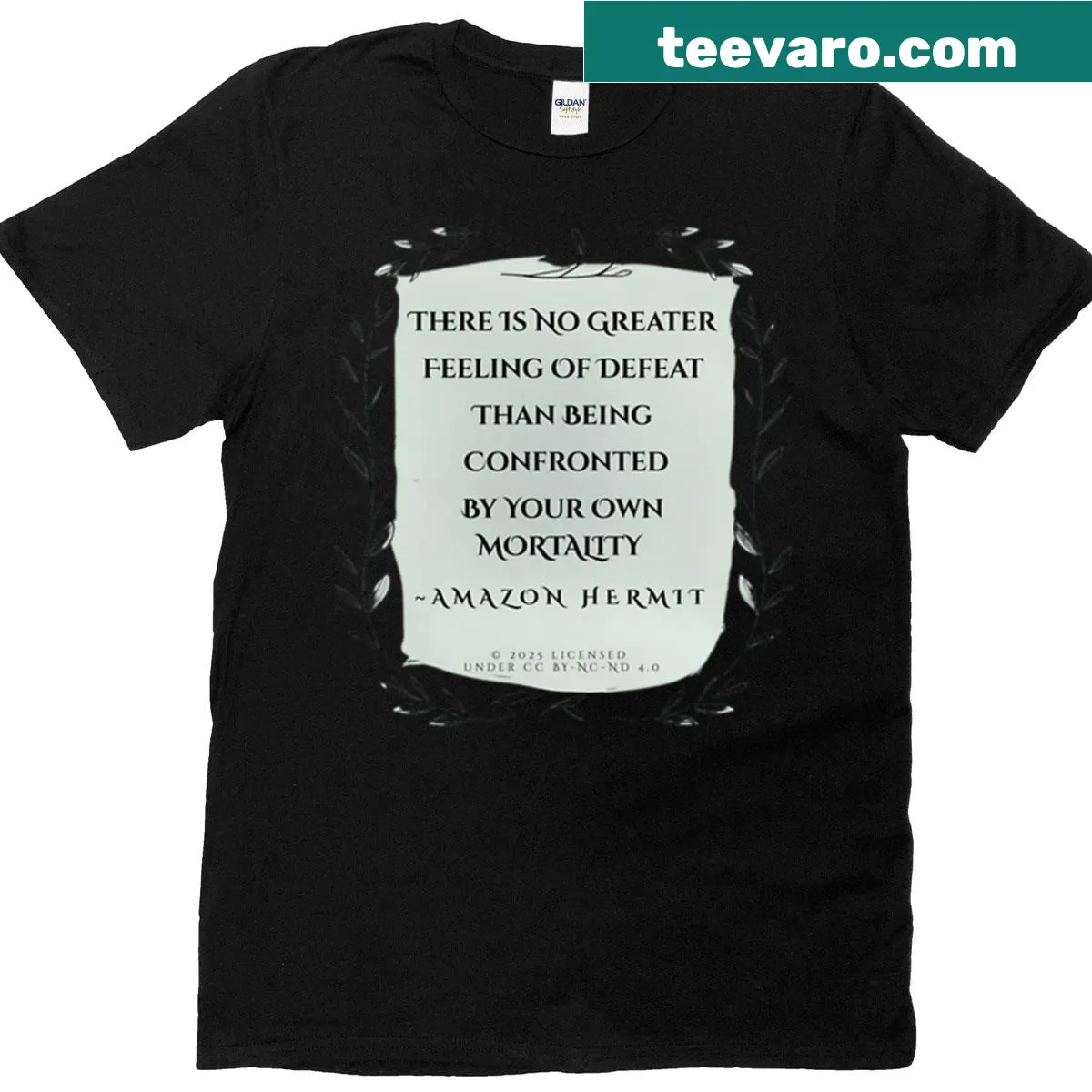 T-shirt featuring a personal philosophical quote — on a men's t-shirt