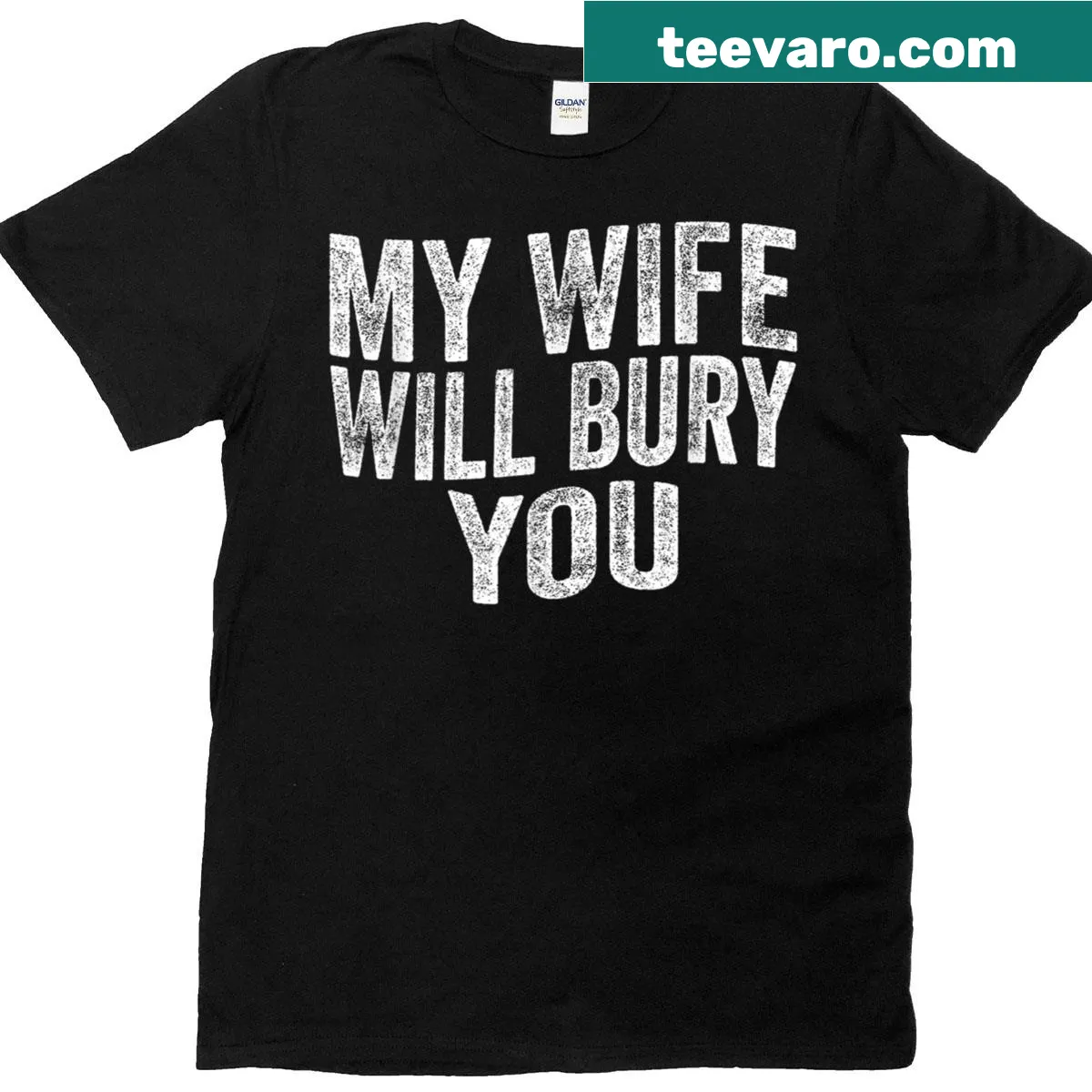Funny t-shirt with humorous saying about marriage — on a men's t-shirt
