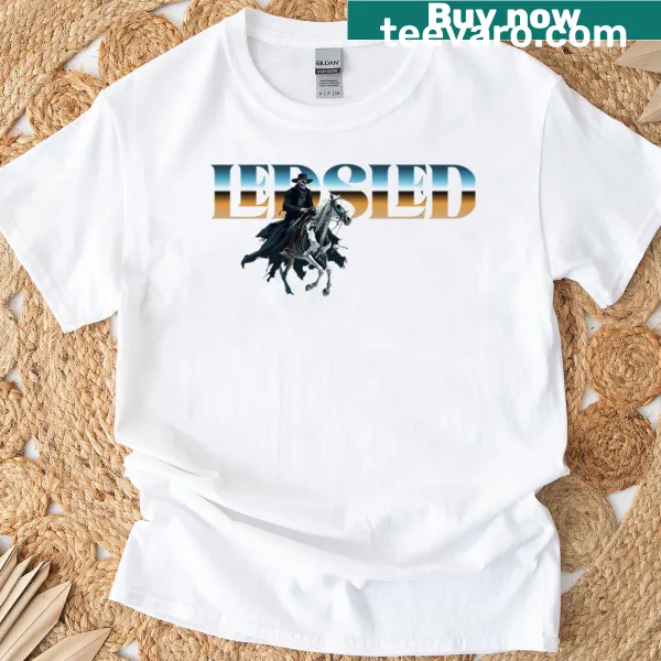 Distressed T-shirt featuring a graphic of the Pale Rider