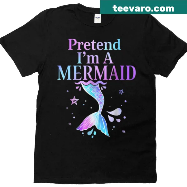 Whimsical mermaid tail graphic on a T-shirt