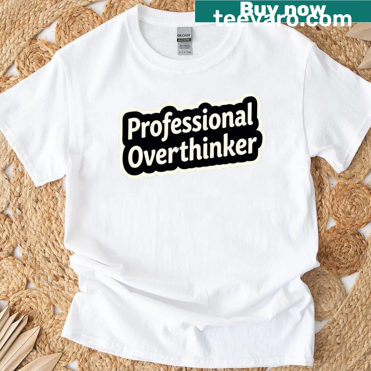 Funny saying about being a professional overthinker — on a men's t-shirt