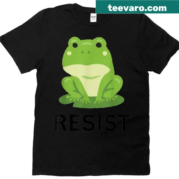 T-shirt featuring a frog graphic and 'I Stand With Frog' text