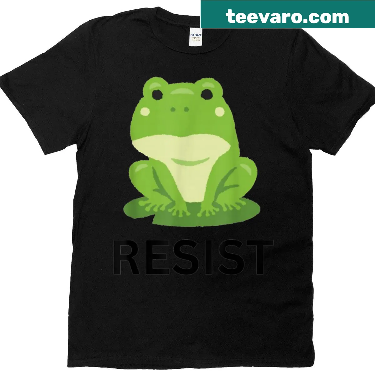 T-shirt featuring a frog graphic and 'I Stand With Frog' text — on a men's t-shirt