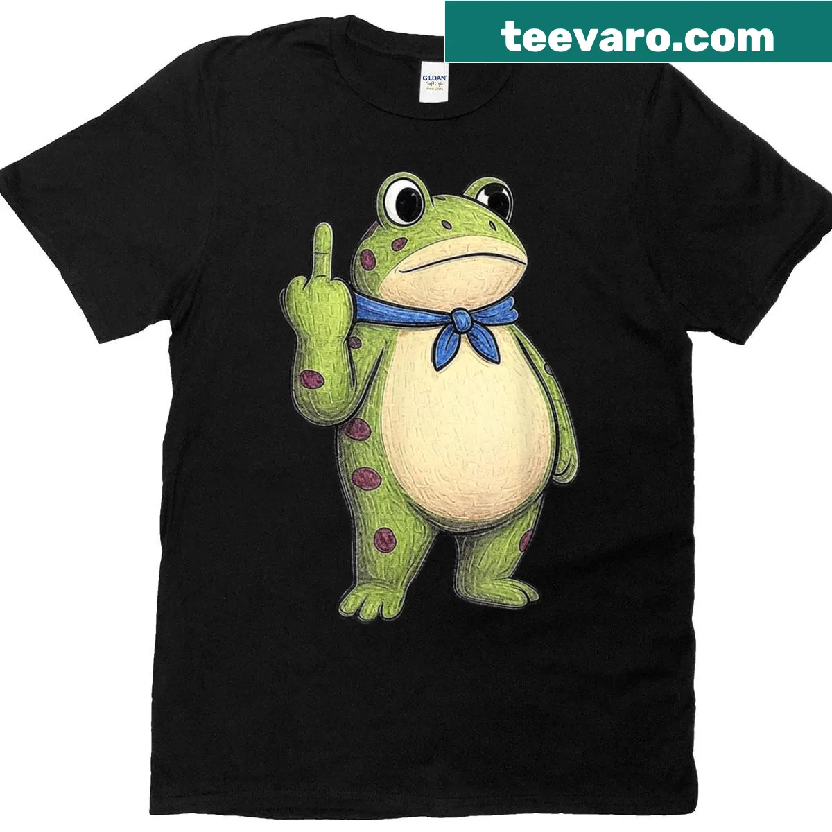 Portland frog activist t-shirt with protest theme — on a men's t-shirt