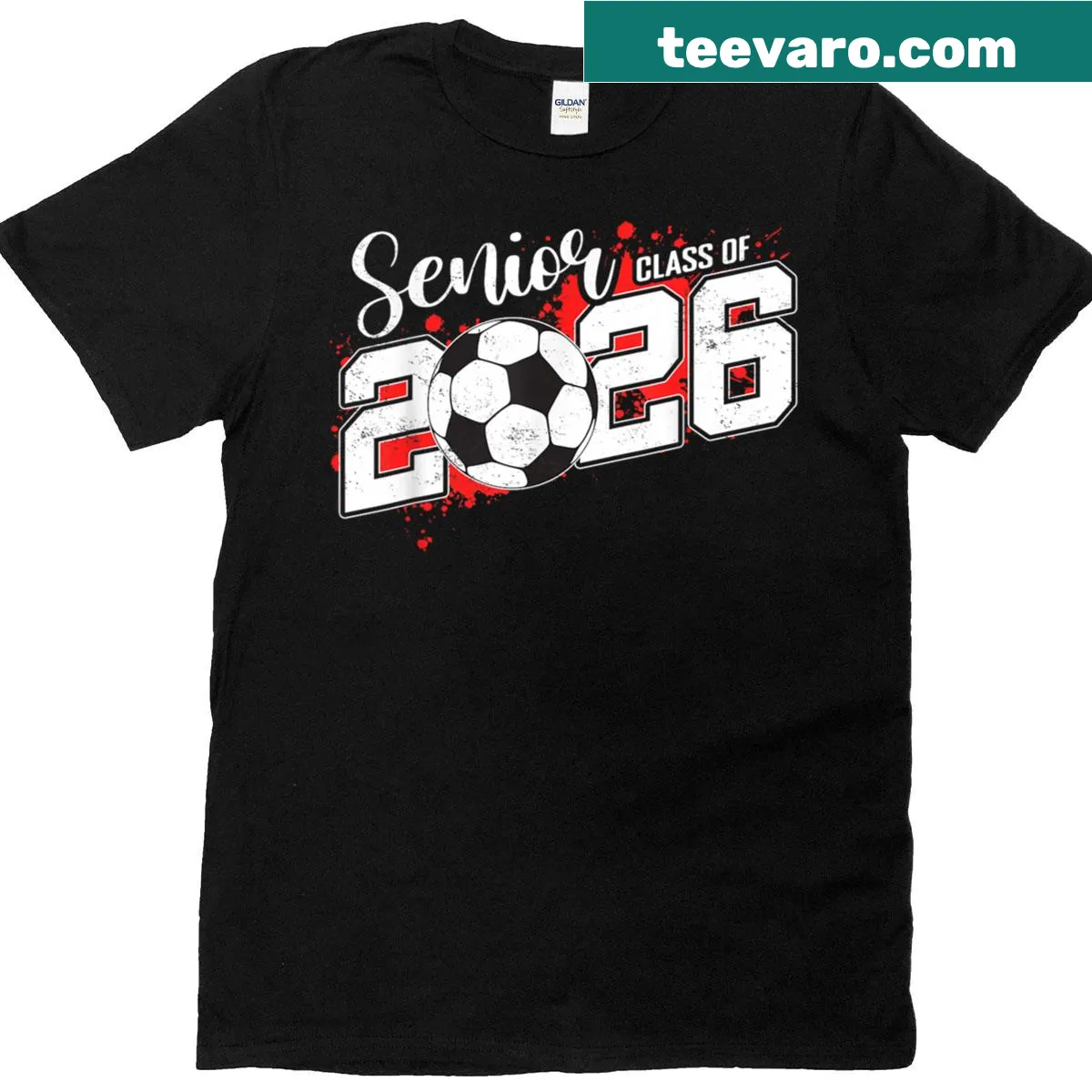 Graduation T-shirt for the Senior Class of 2026 Soccer — on a men's t-shirt