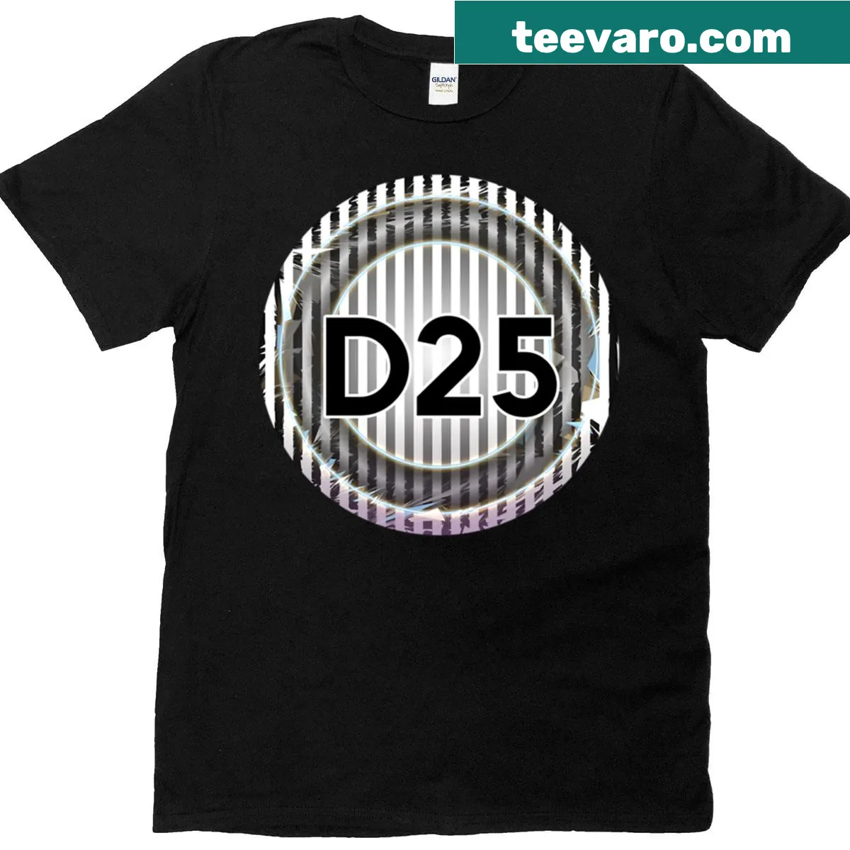 Abstract design t-shirt featuring spots and lines — on a men's t-shirt