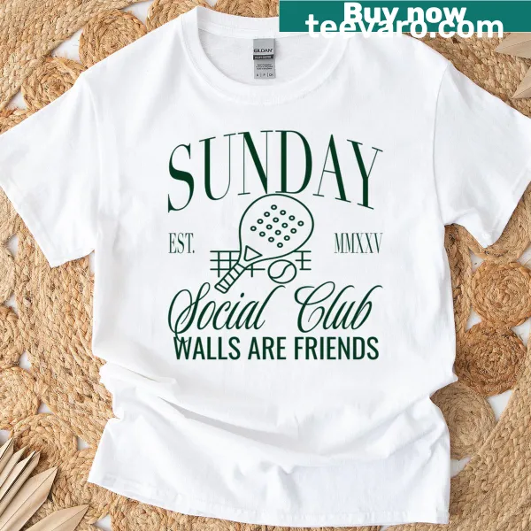 Fun cartoon graphic saying 'Walls Are Friends' on a T-shirt