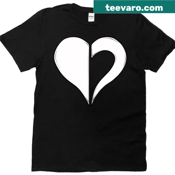 Heart symbol graphic on a T-shirt