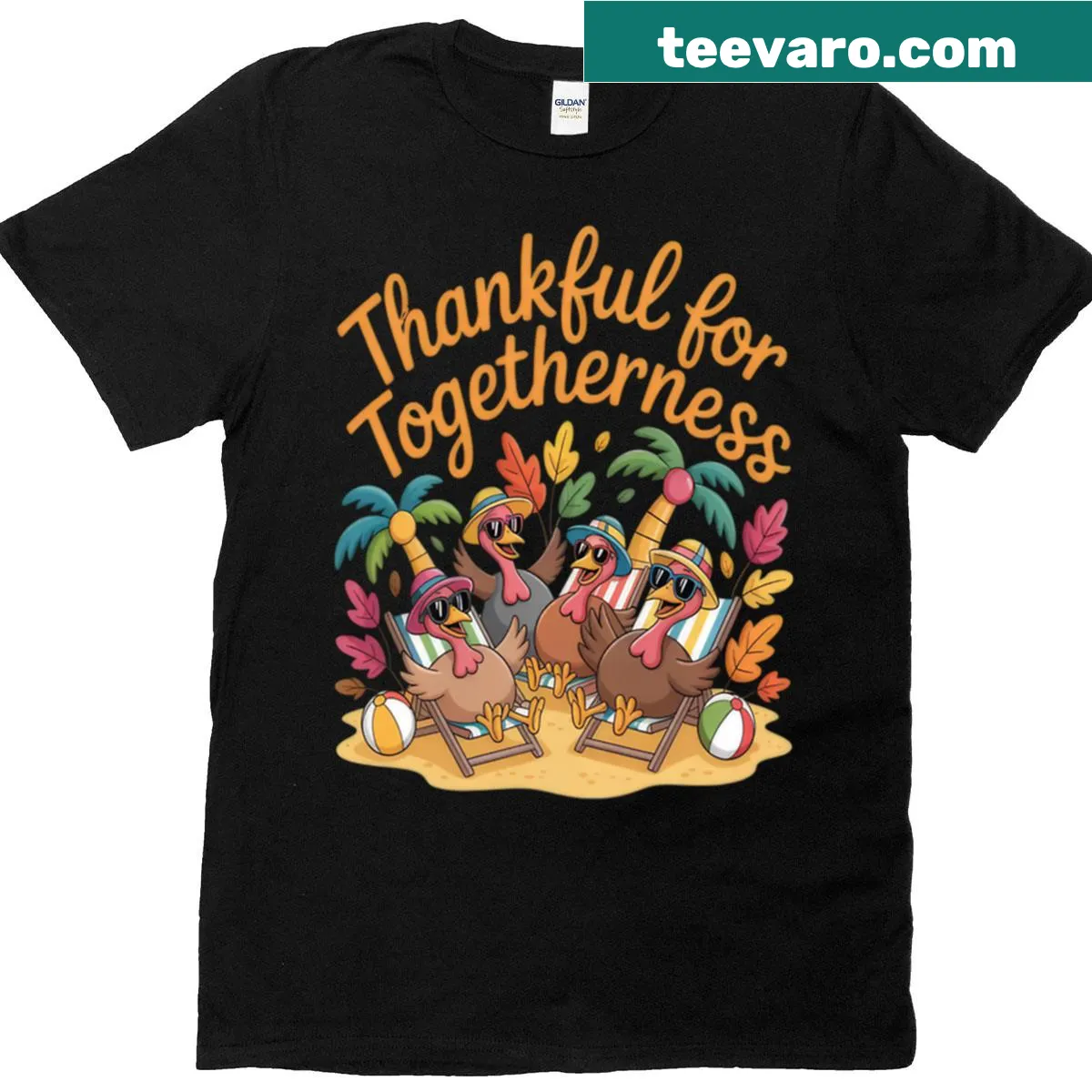 Wholesome Thanksgiving shirt emphasizing togetherness and gratitude — on a men's t-shirt