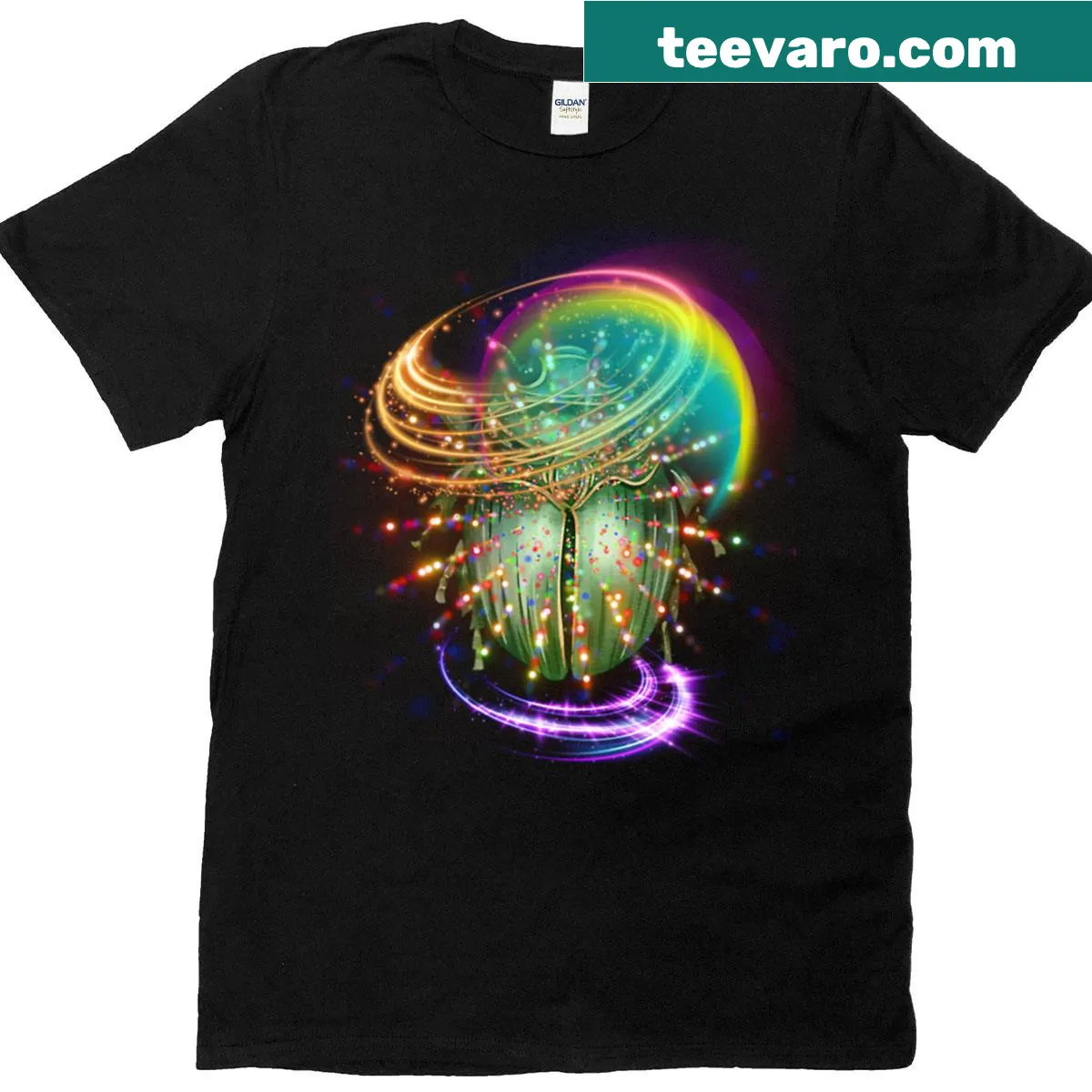 Inspirational typography t-shirt featuring 'The Awakening Of Light' text. — on a men's t-shirt