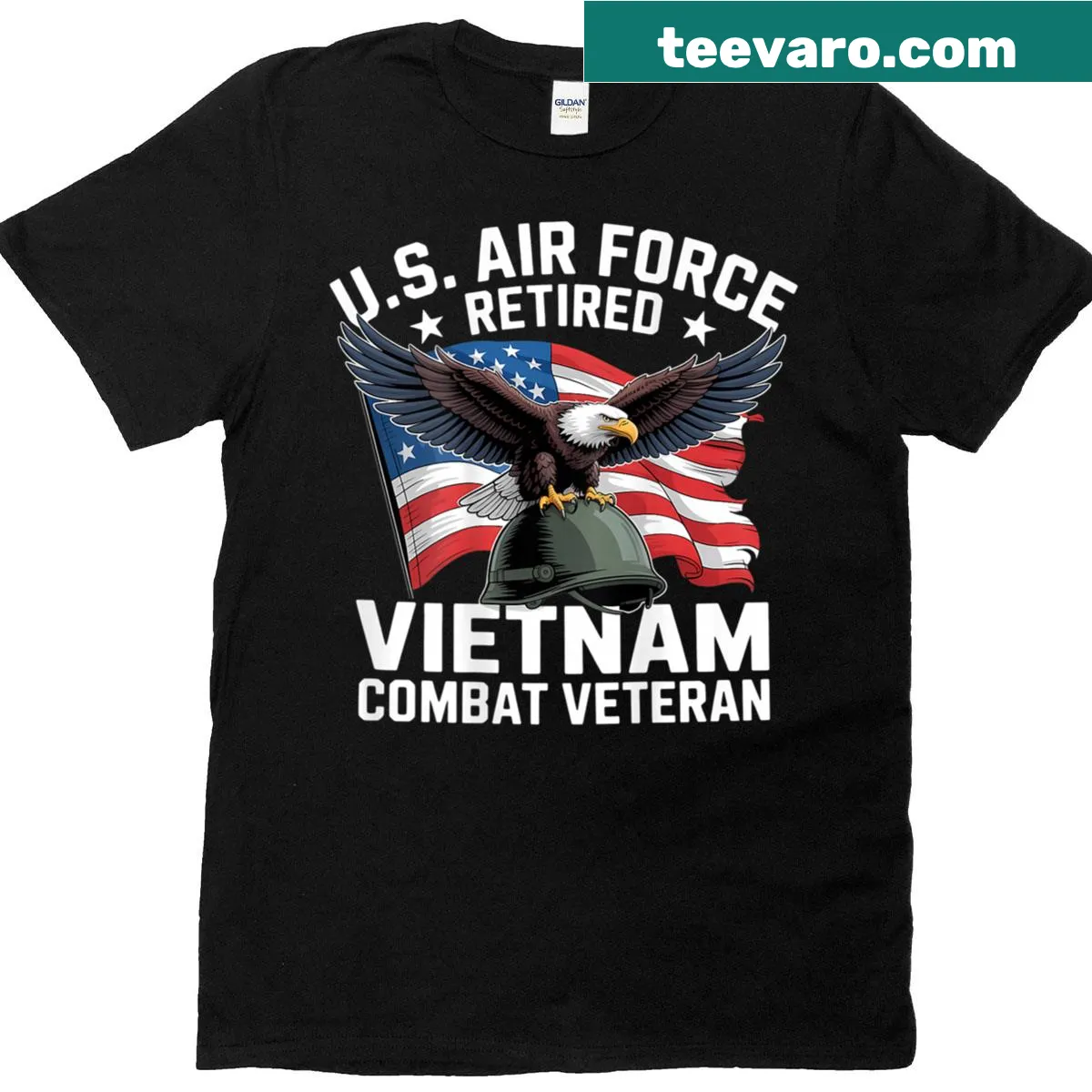 T-shirt with text honoring Vietnam combat veterans. — on a men's t-shirt