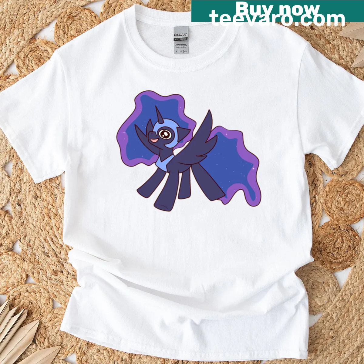Spooky Nightmare Moon t-shirt featuring a haunting graphic, perfect for Halloween — on a men's t-shirt