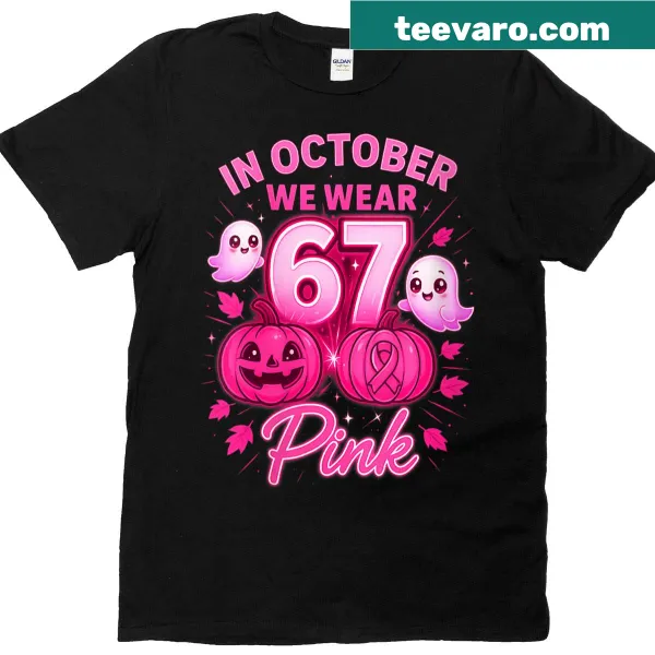 Text design promoting wearing pink for Breast Cancer Awareness in October