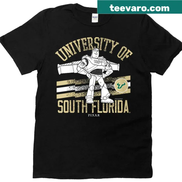 Vintage black T-shirt with South Florida Bulls and Buzz Lightyear graphic