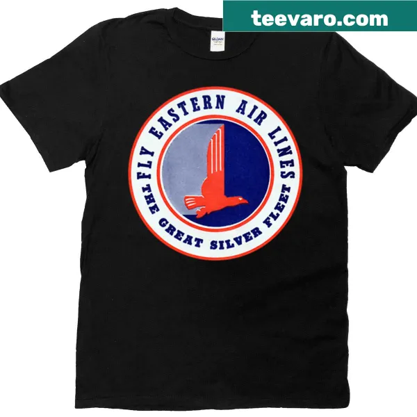 Vintage-inspired T-shirt featuring the Eastern Airlines logo from the 1960s.