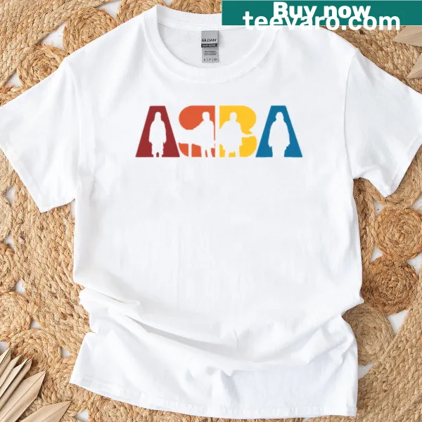 Silhouette design honoring ABBA on a T-shirt