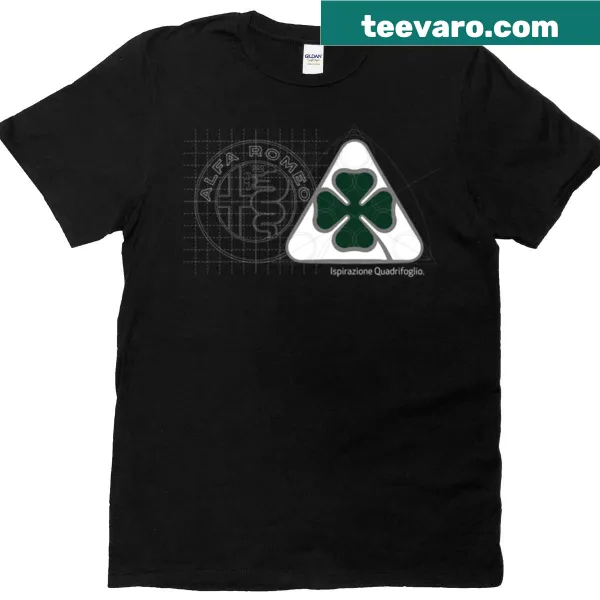 Abstract design T-shirt featuring Ar Quadrifoglio Construct Type 3