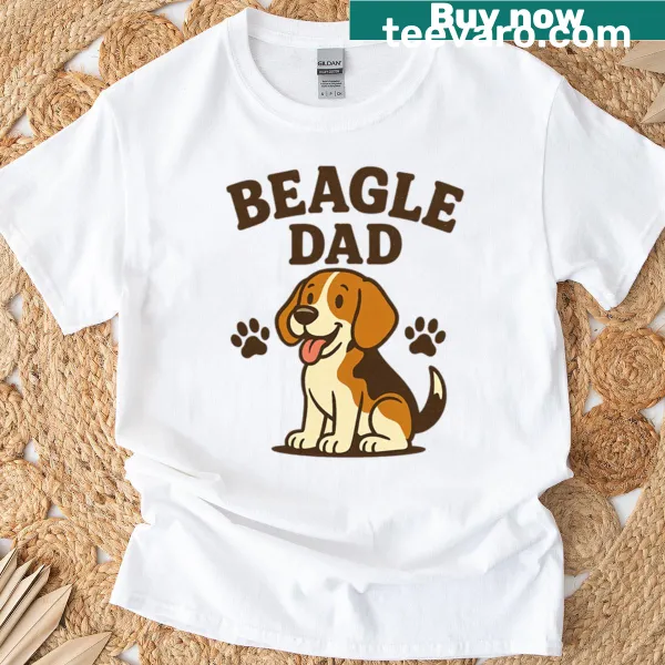 Illustrative T-shirt for Beagle Dads featuring a beagle design