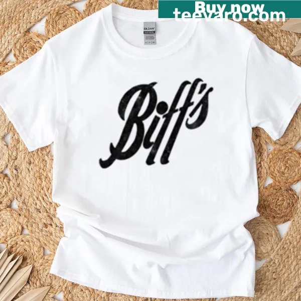 Playful typography design on Biffs Variant T-shirt