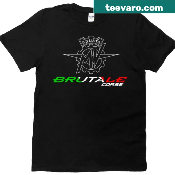 Racing-themed t-shirt featuring the Brutale Corse emblem