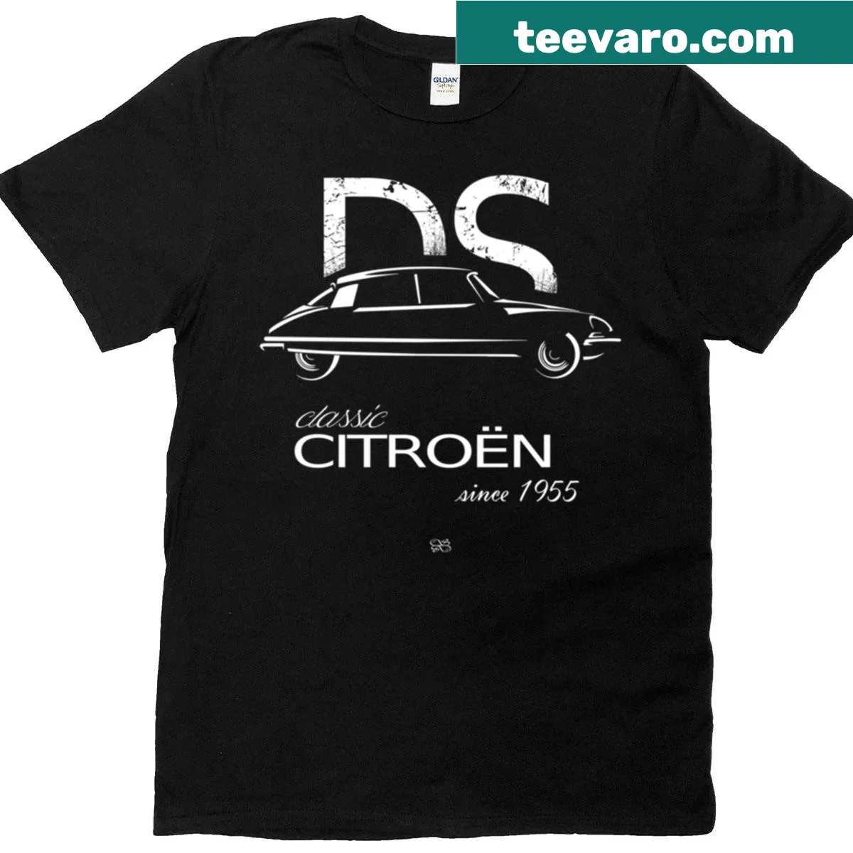 T-shirt featuring a graphic of the classic Citroen DS — on a men's t-shirt