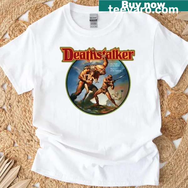 Distressed Deathstalker graphic on a vintage t-shirt