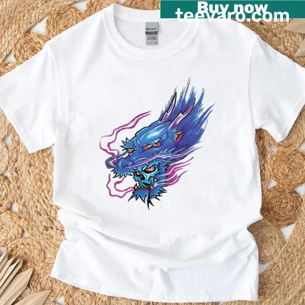 Whimsical devil monster illustration on a t-shirt