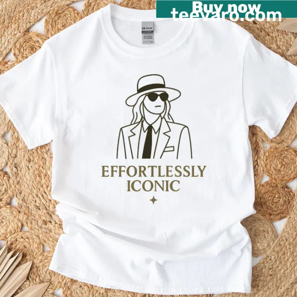 Minimalist Effortlessly Iconic text t-shirt for everyday wear