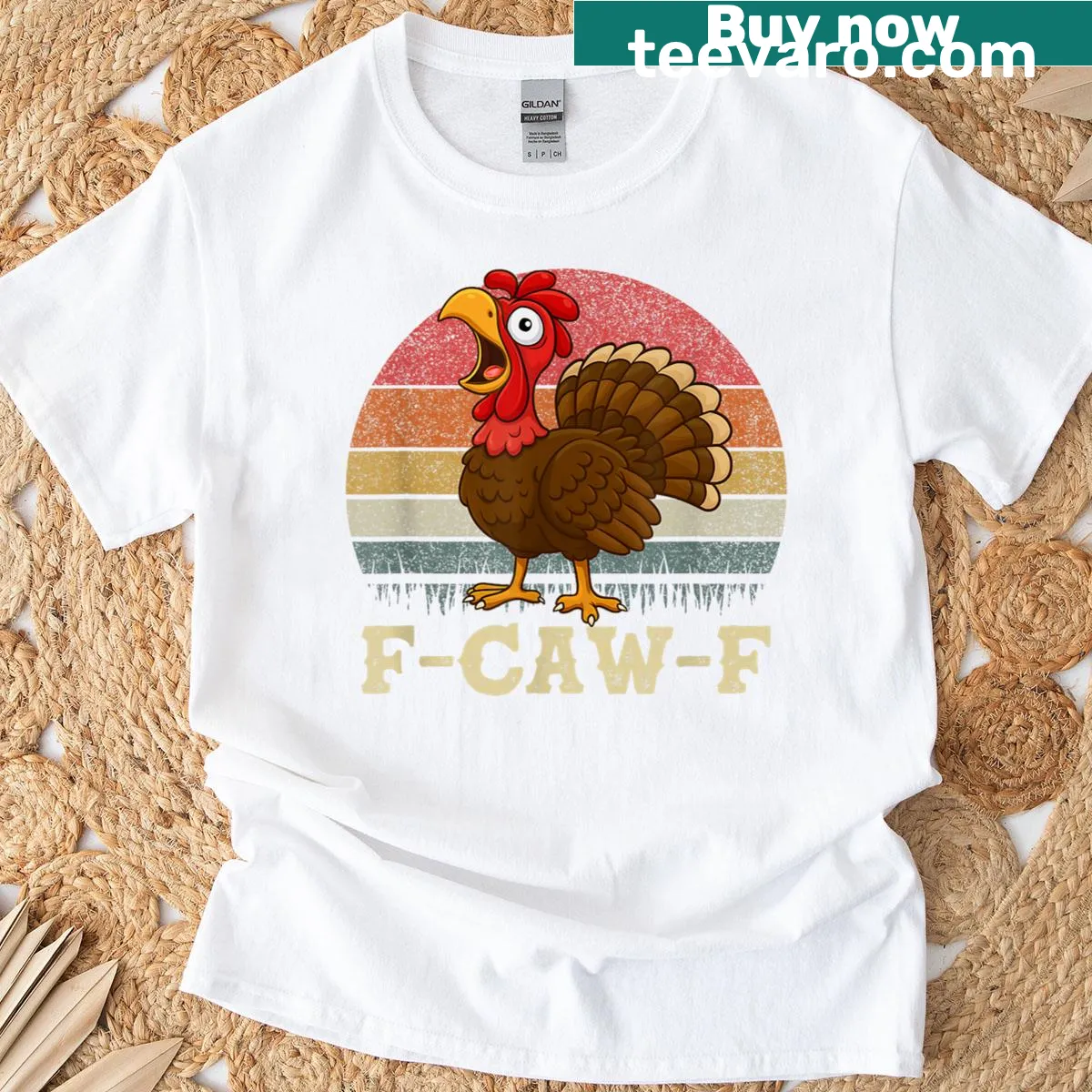 Humorous turkey graphic with funny saying for Thanksgiving — on a men's t-shirt