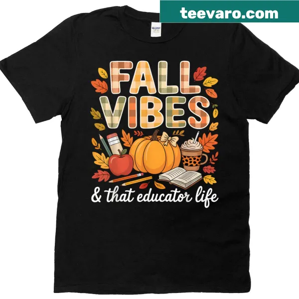 Pumpkin-themed educator T-shirt for fall and Thanksgiving