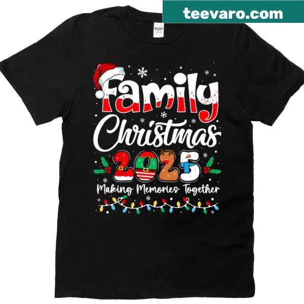 Sentimental t-shirt celebrating family Christmas memories for 2025