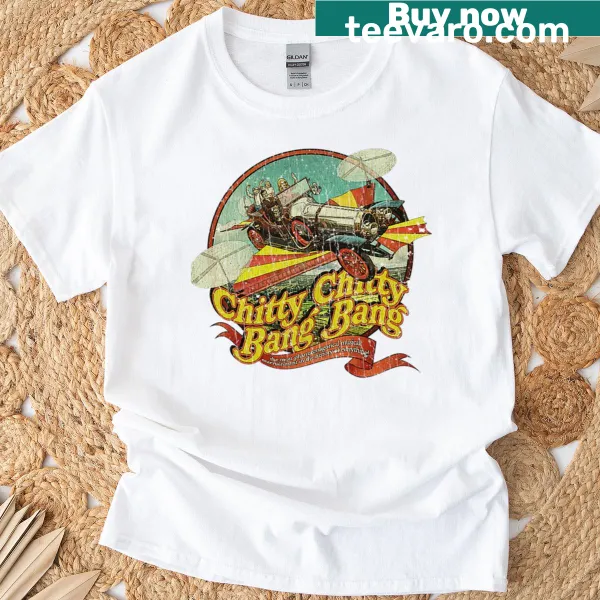 Vintage-style Chitty Chitty Bang Bang T-shirt featuring nostalgic graphics.
