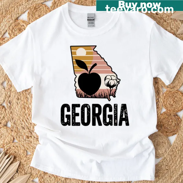 Minimal typography design emphasizing Georgia state pride.