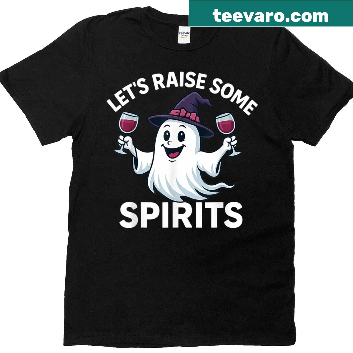 Funny ghost graphic with a playful Halloween message — on a men's t-shirt