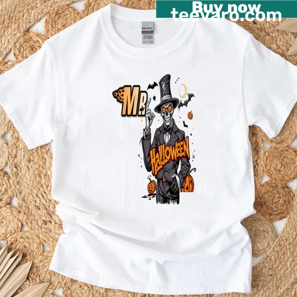 Playful graffiti-style Halloween design featuring Mr. Graffiti