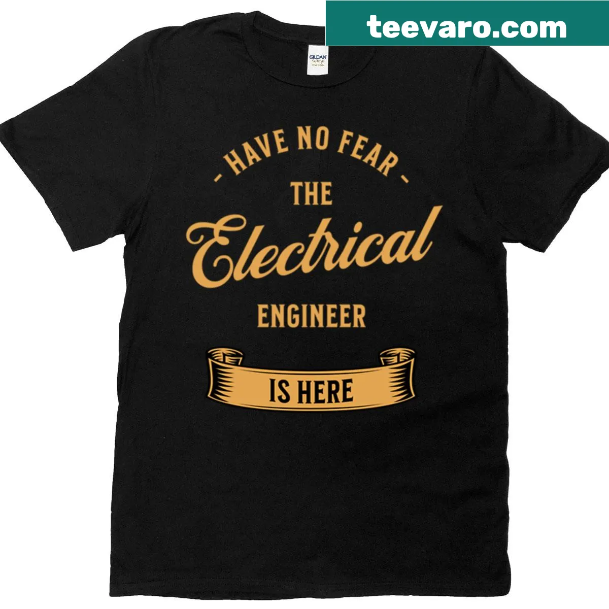 Electrical engineer T-shirt with bold text design — on a men's t-shirt