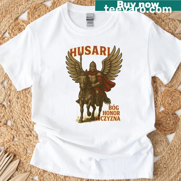 Patriotic T-shirt featuring Husaria graphic honoring Polish heritage