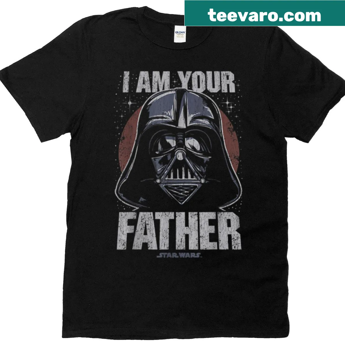Humorous t-shirt stating 'I Am Your Father' in bold text — on a men's t-shirt