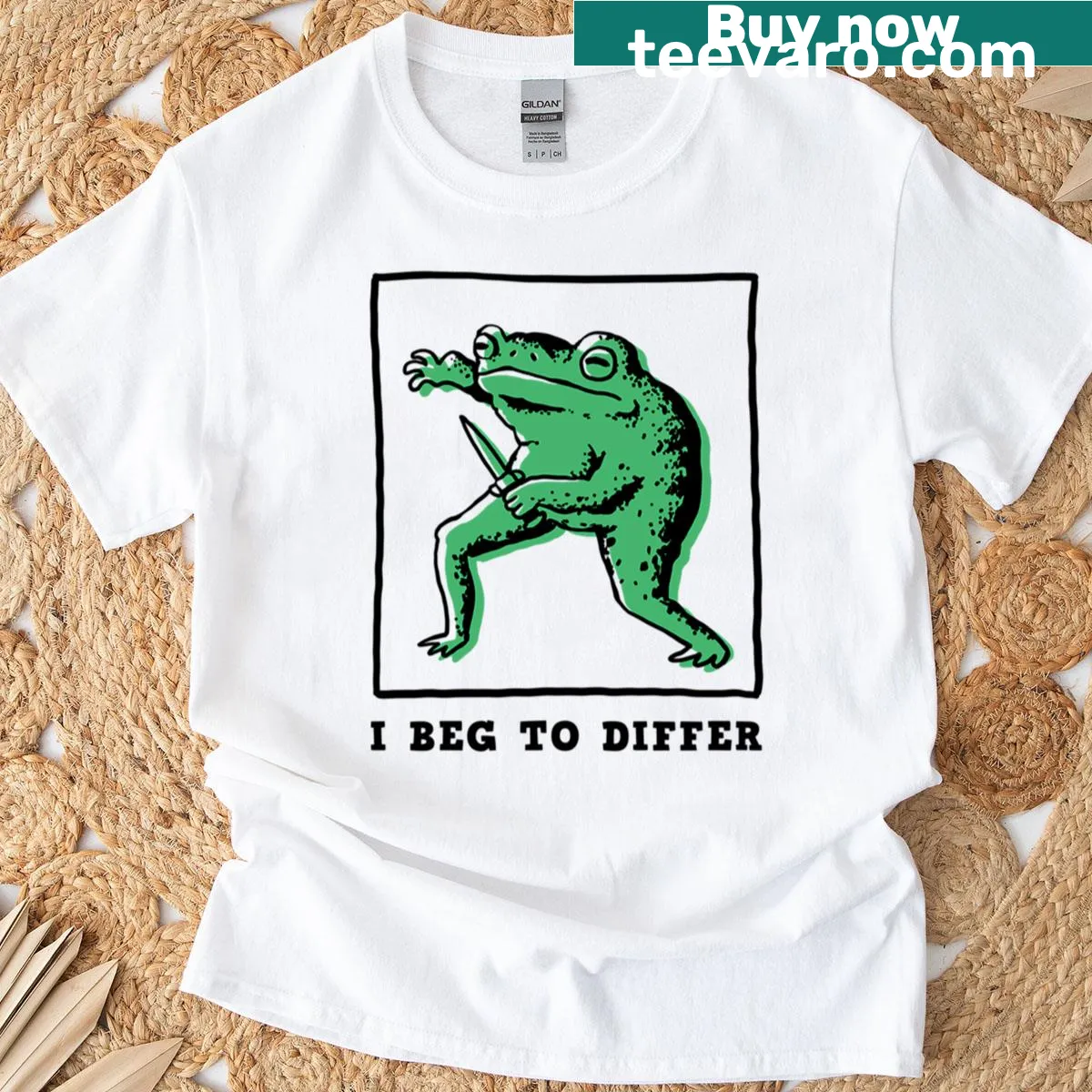 Text graphic t-shirt with 'I Beg To Differ' — on a men's t-shirt